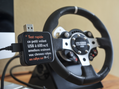 Test rapide : ce petit volant usb à 60€ améliore vraiment vos chronos en rallye sur pc