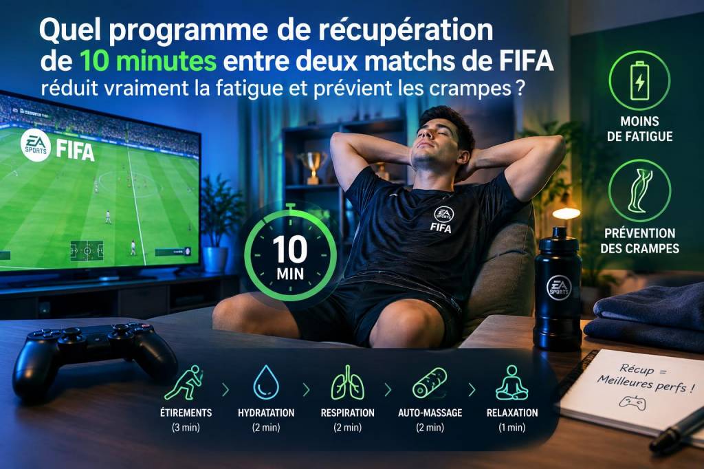 Quel programme de récupération de 10 minutes entre deux matchs de fifa réduit vraiment la fatigue et prévient les crampes